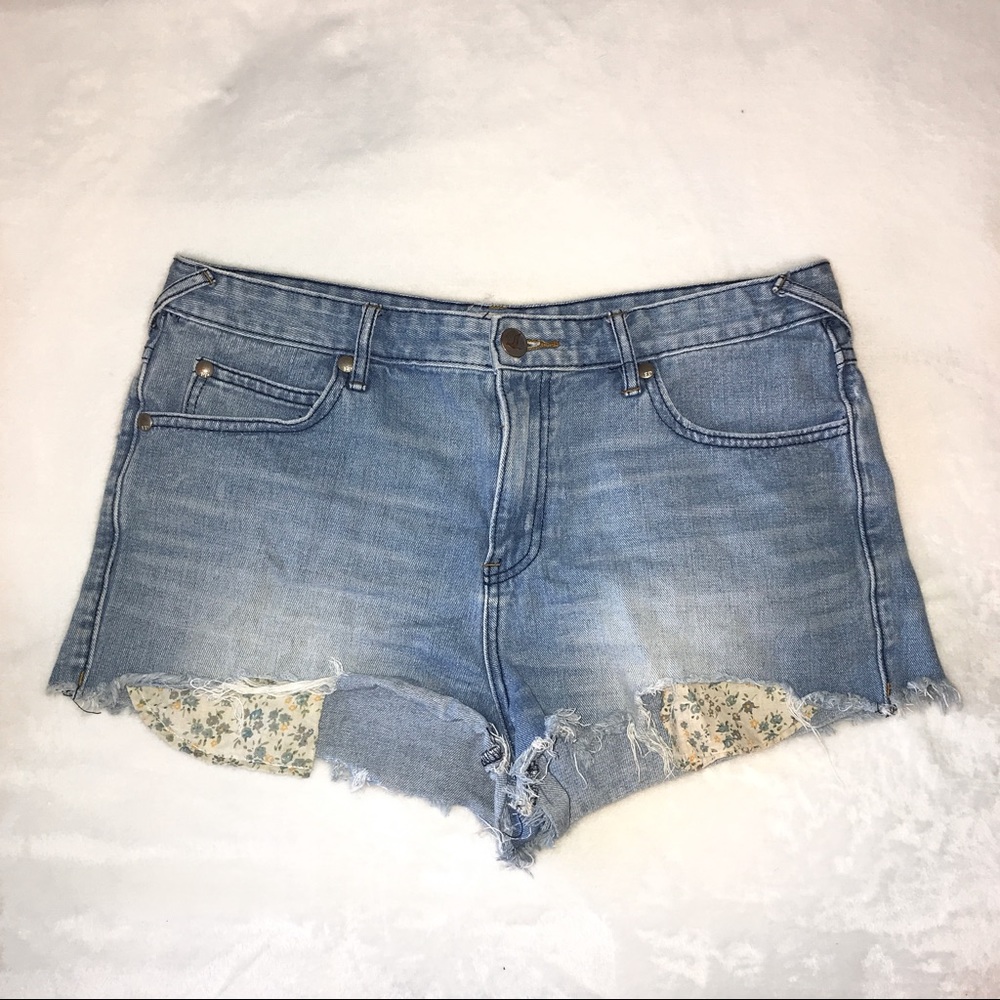 Free People High Waisted Denim Shorts